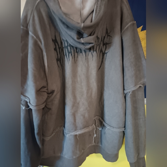 DOLLS KILL Heavy Weight Hoodie Jacket. Zipper Missing. XXL - Picture 5 of 9